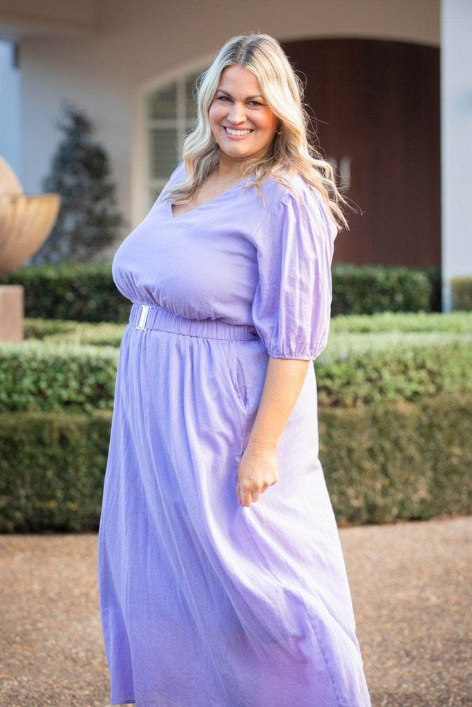 Plus size sale lavender maxi dress