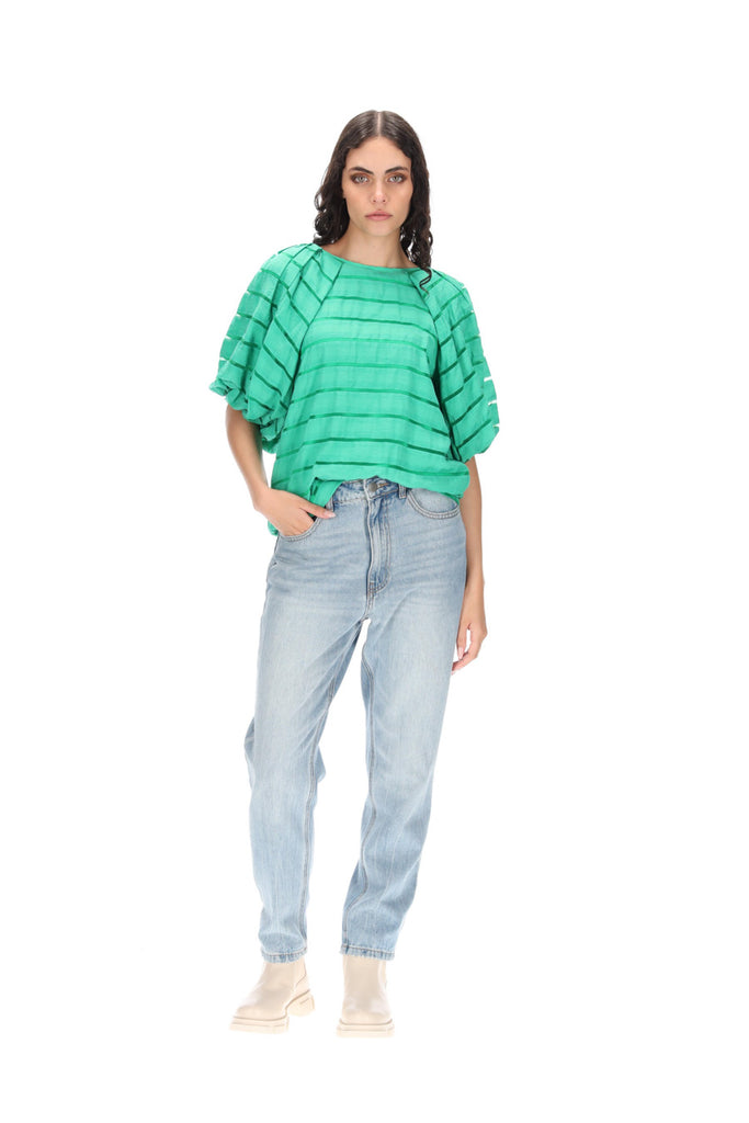 Buy Sage Shirt Green Stripe by Amaya online - Augustine