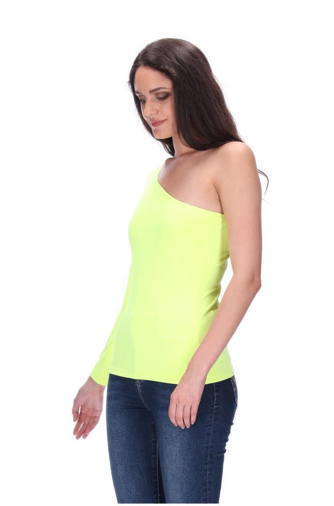 Neon yellow best sale one shoulder top