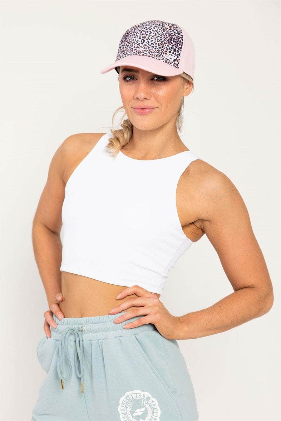 white sports top built in  bra