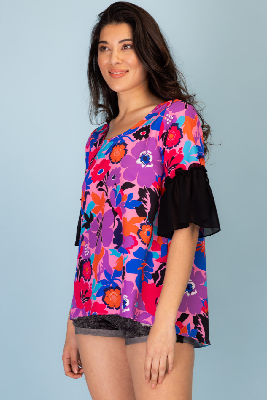 Top flower print