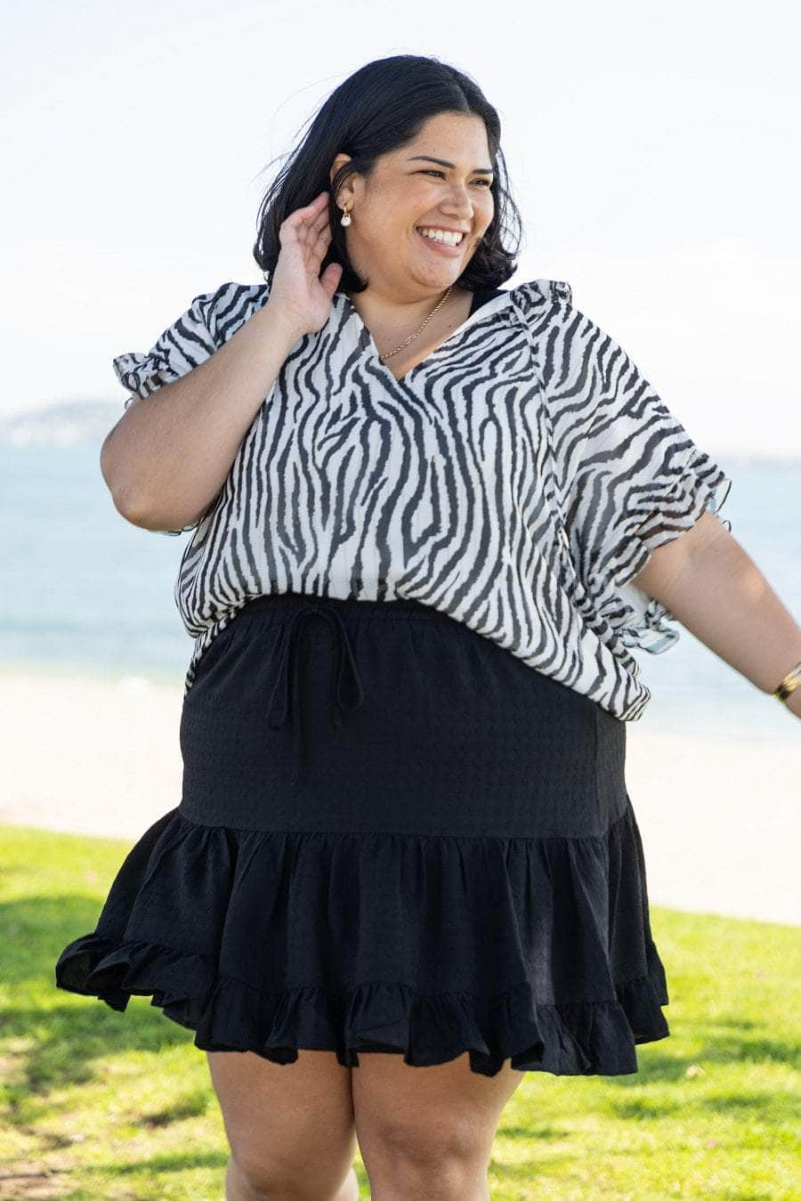 plus size floral skirt