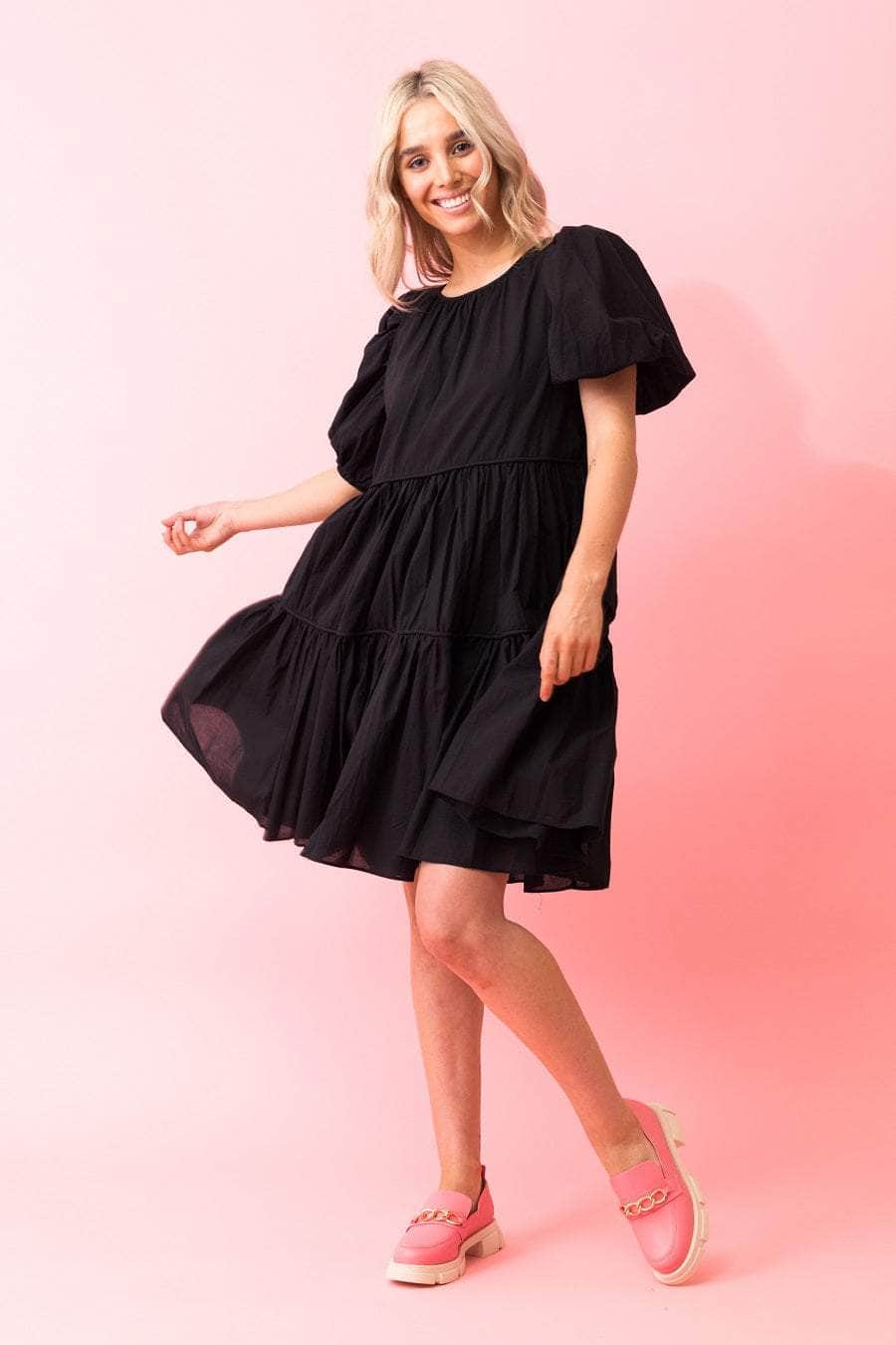 black cotton dress