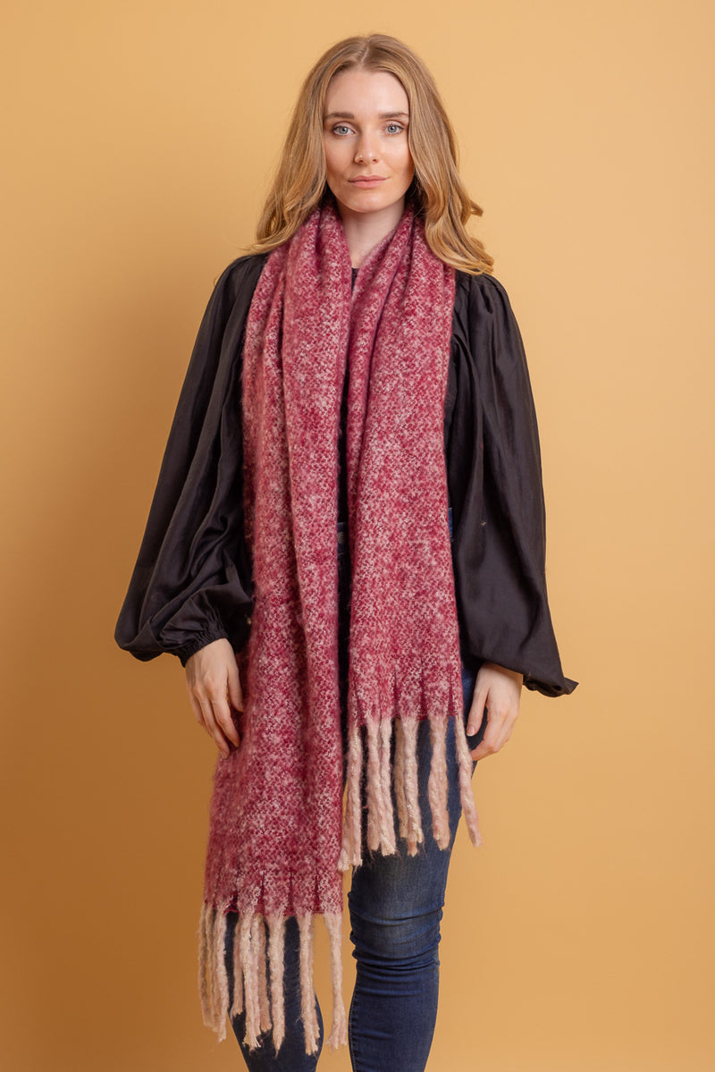 light pink long scarf