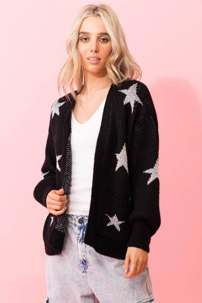 Aimee Star Cardi Black