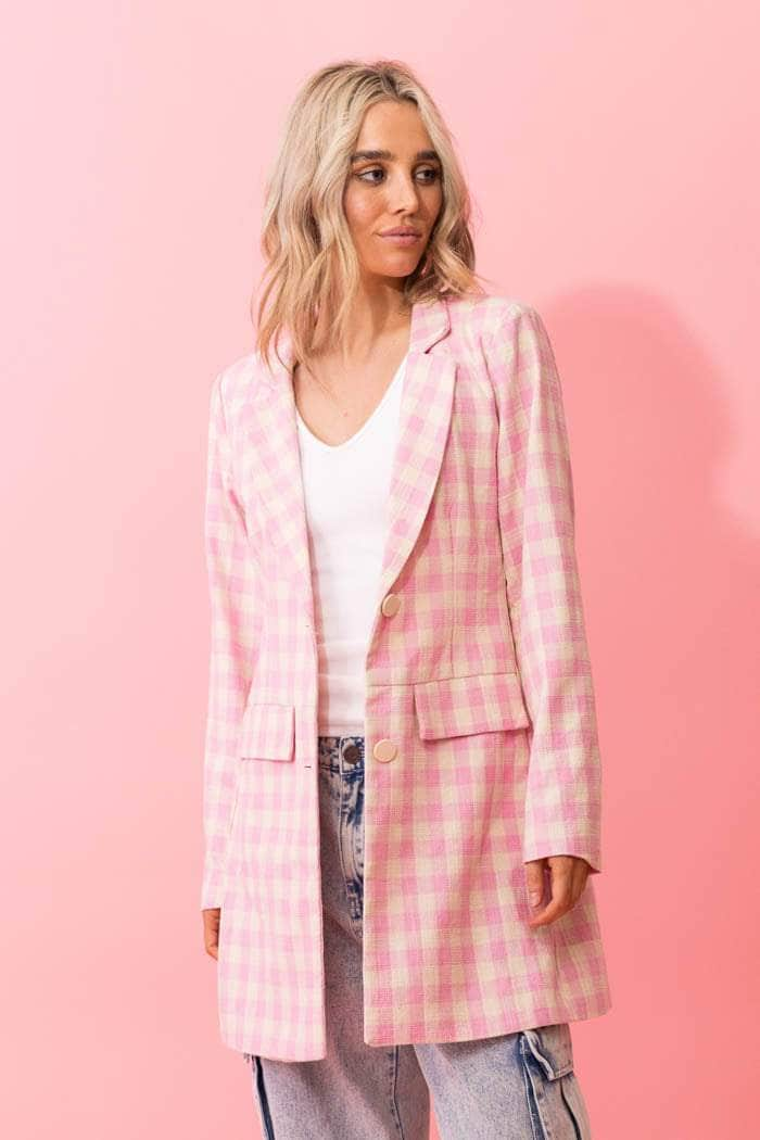 Aleisha Check Blazer