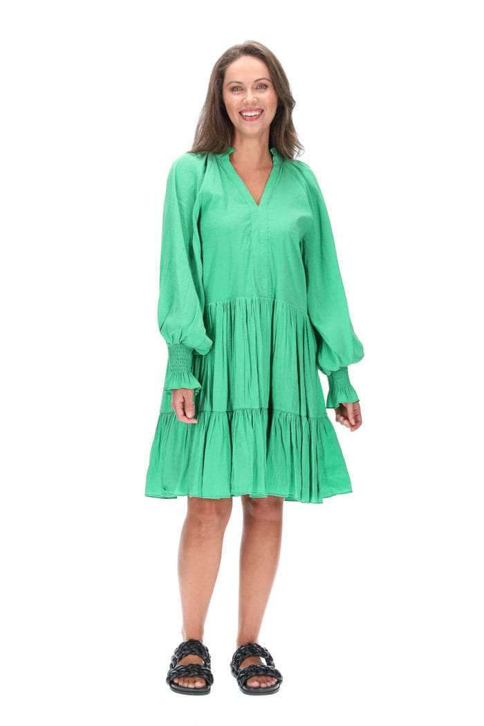 Alexia Floaty Dress Cotton Green