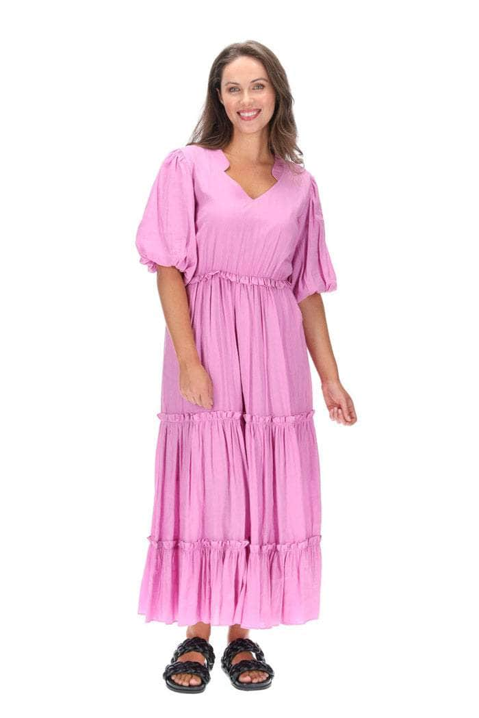 Amelia Cotton Maxi Dress Light Magenta