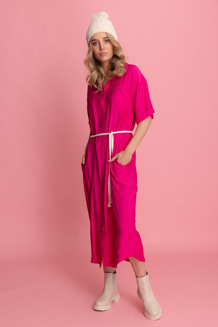 Angel Shirt Dress Viscose Pink