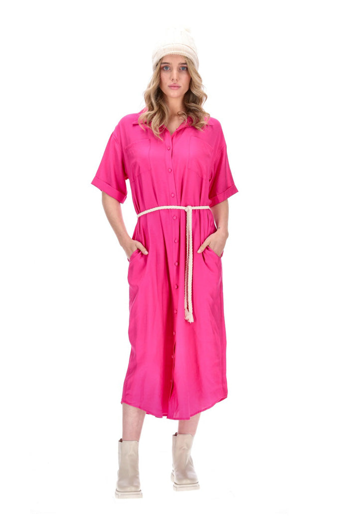 Angel Shirt Dress Viscose Pink