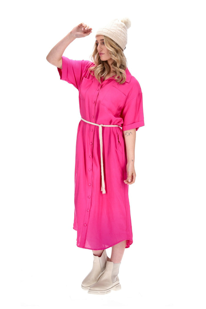 Angel Shirt Dress Viscose Pink