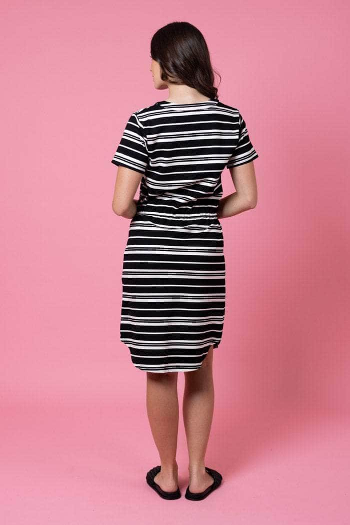 Arna Dress Black Stripe