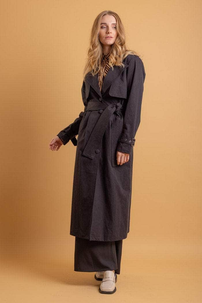 black trench coat