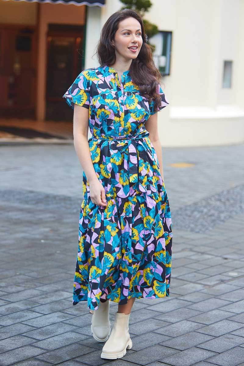 Buy Bianca Maxi Shirt Dress Print by Charlo online Augustine