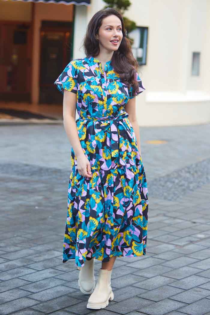 Bianca Maxi Shirt Dress Print