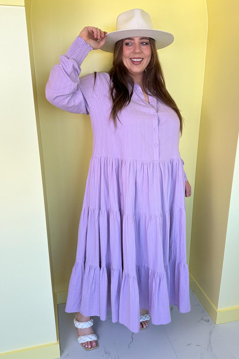 lilac purple maxi dress