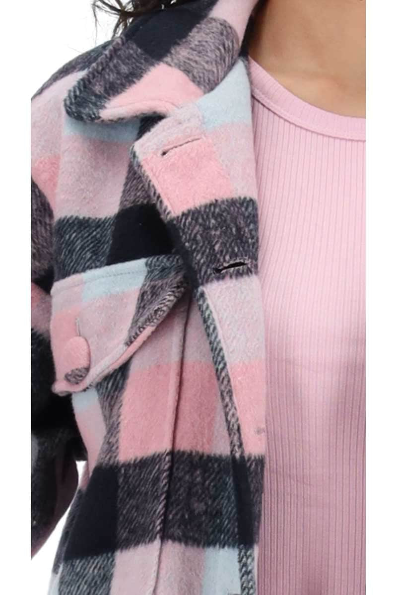 Buy Cameron Coat Pink Navy Check by Charlo online Augustine