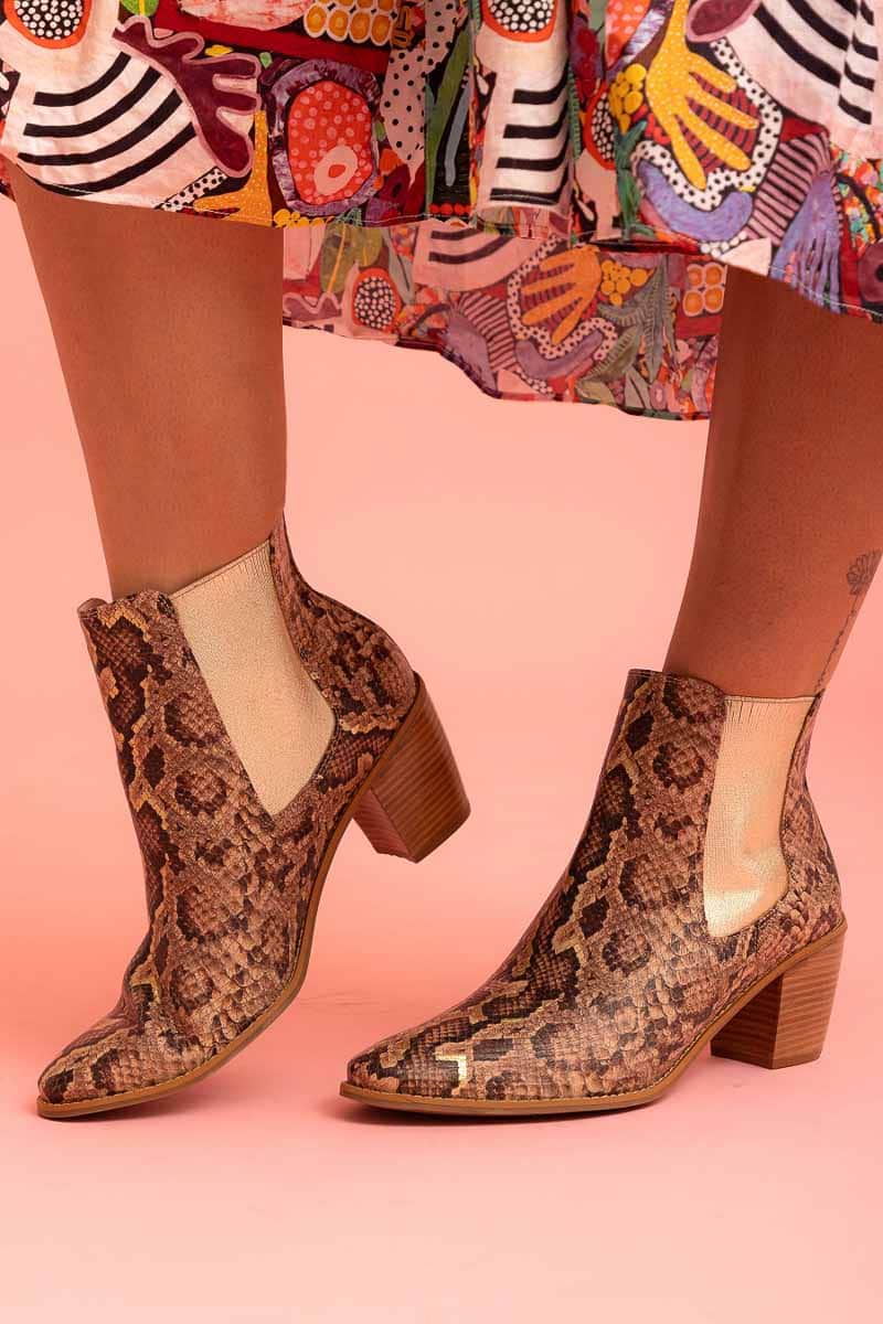 Buy Cara Boot Golden Tan by Hey Monday online Augustine