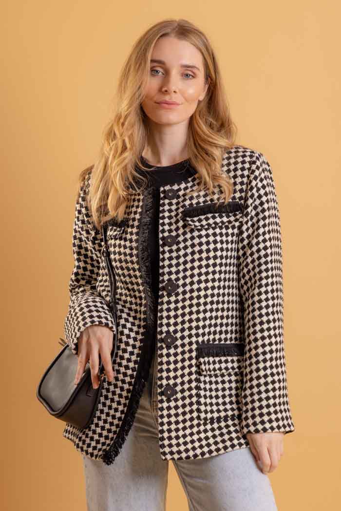 black houndstooth jacket