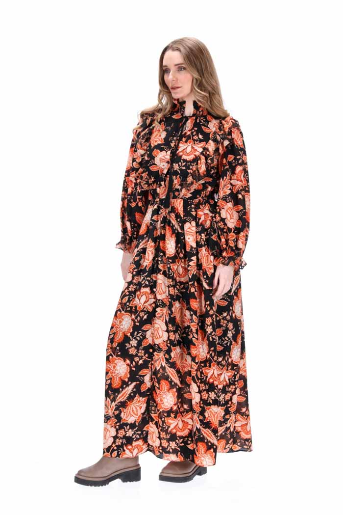 Dana Maxi Dress Orange Floral