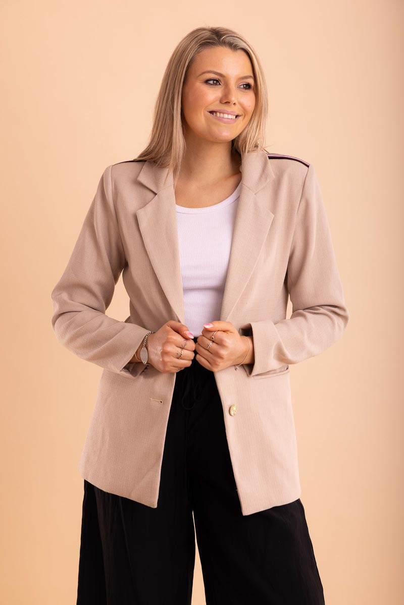 beige blazer jacket