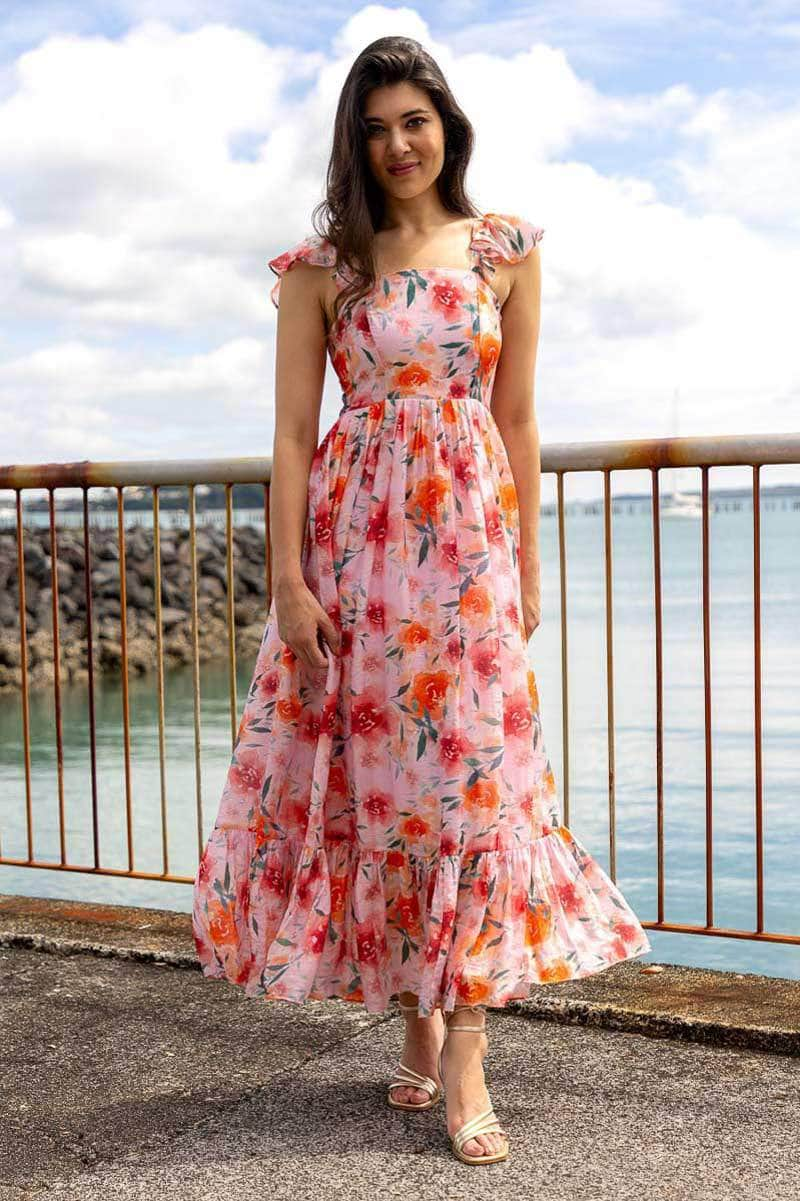 Buy Emma Maxi Dress Pink Rose by Augustine online Augustine