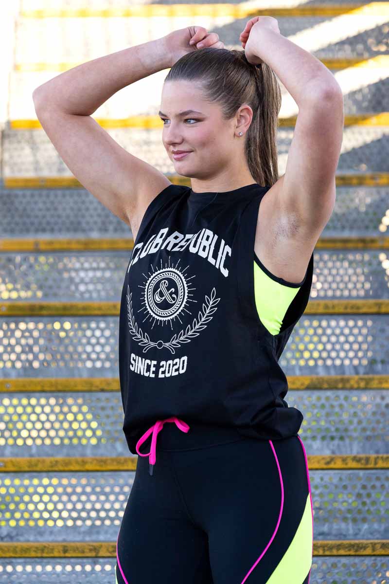 black tank top singlet