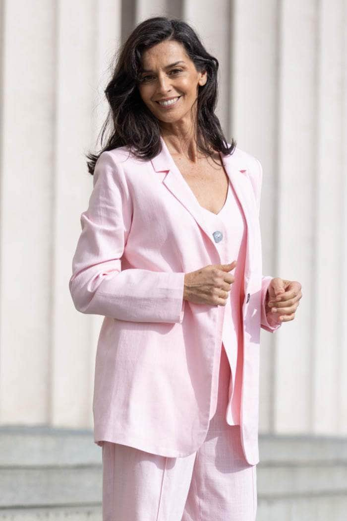 light pink blazer jacket