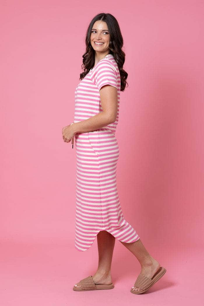 Frankie Dress Pink Stripe