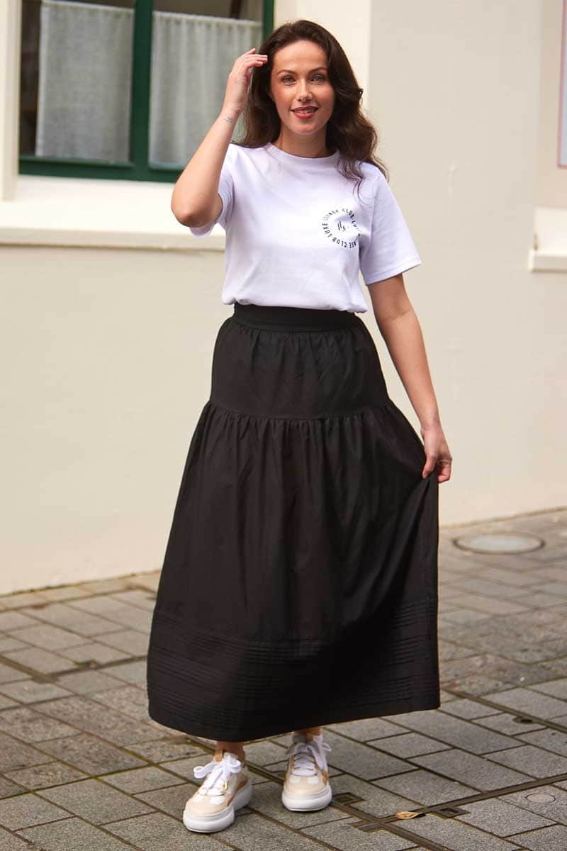 Long black skirt nz sales