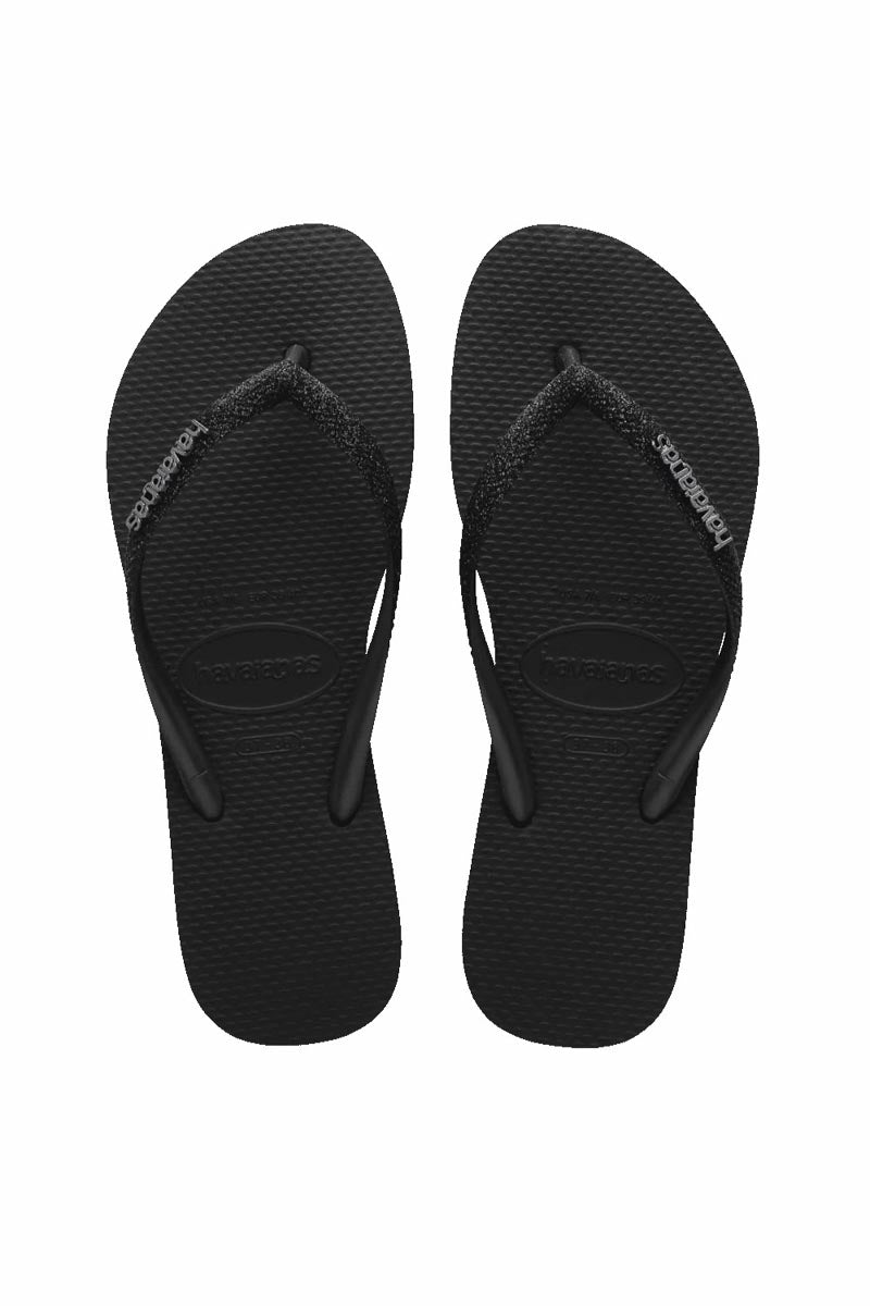 Havaiana Jandal Slim Logo Metallic 2976 Black/Silver