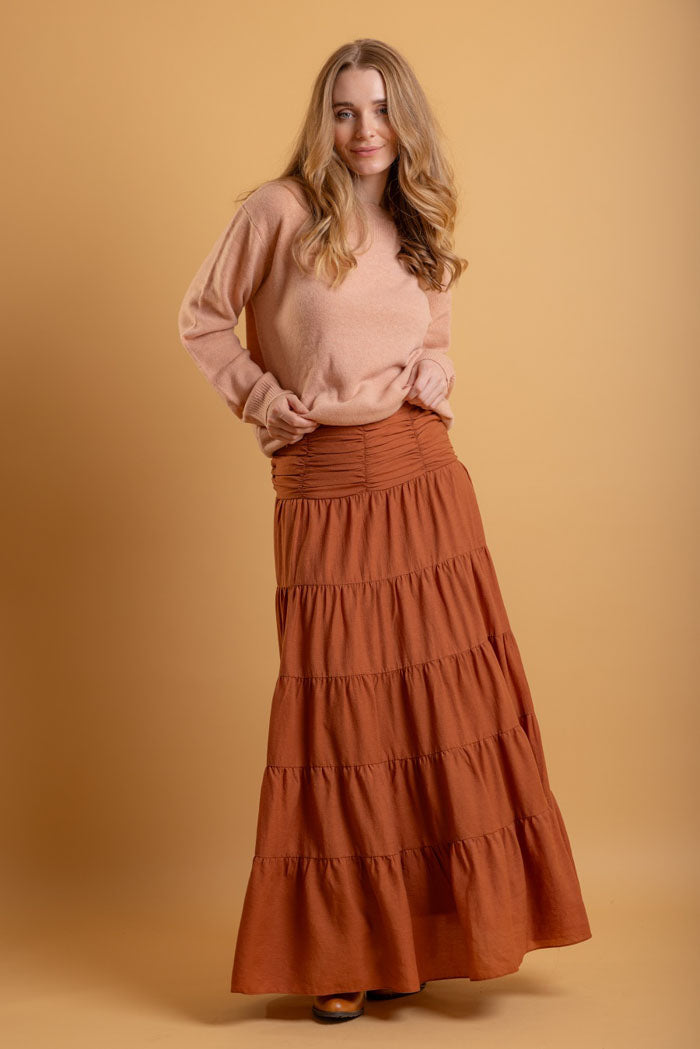 Indi Maxi Skirt Rust