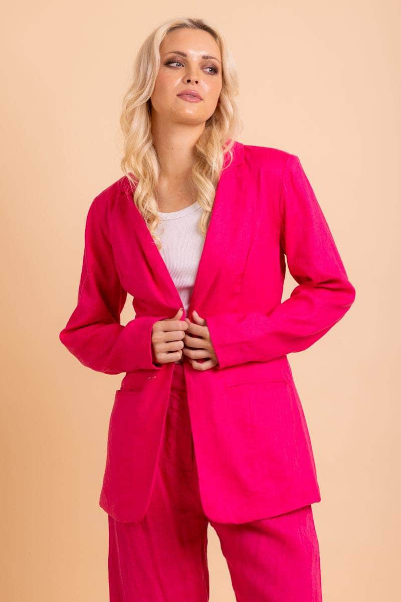 Pink blazer sale deals