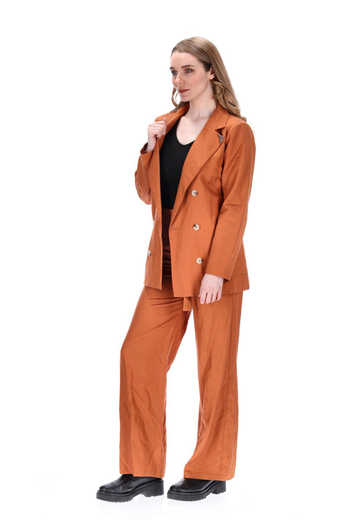 Kylie Blazer Rust Linen