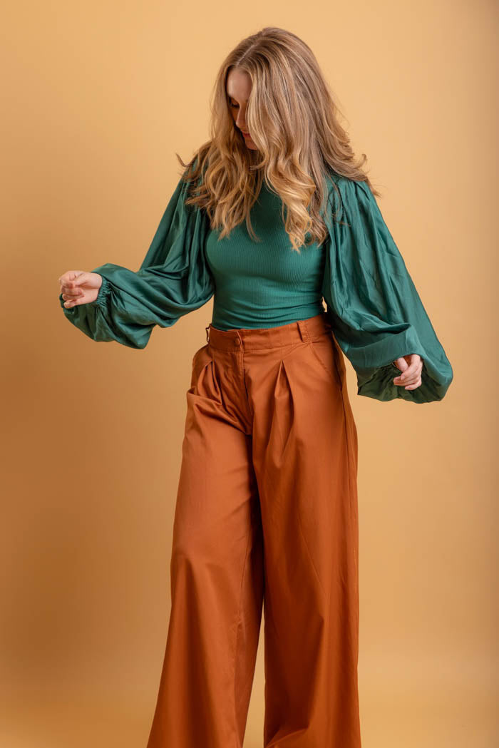 Kylie Pants Rust Linen