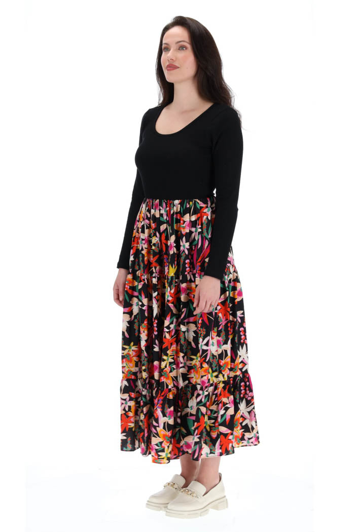 Lily Maxi Dress Black Print