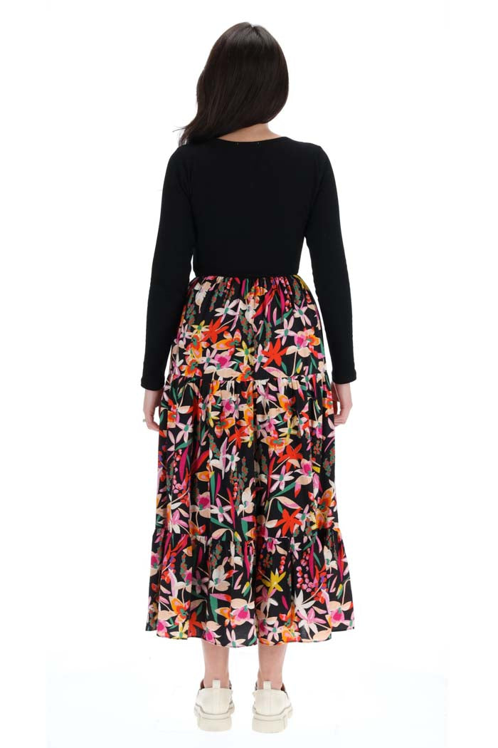 Lily Maxi Dress Black Print