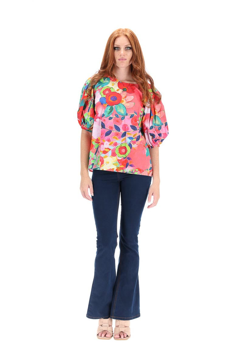 Mackenzie Bubble Top Floral