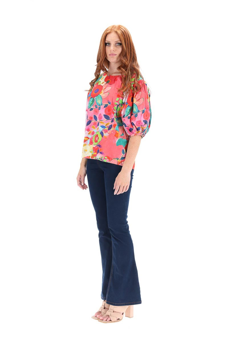 Mackenzie Bubble Top Floral