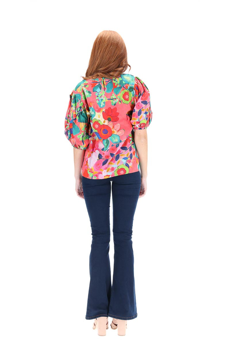 Mackenzie Bubble Top Floral