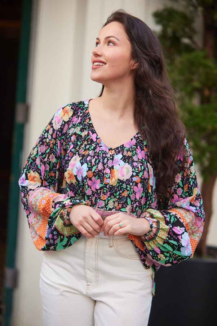 Madeline Blouse Pastel Floral