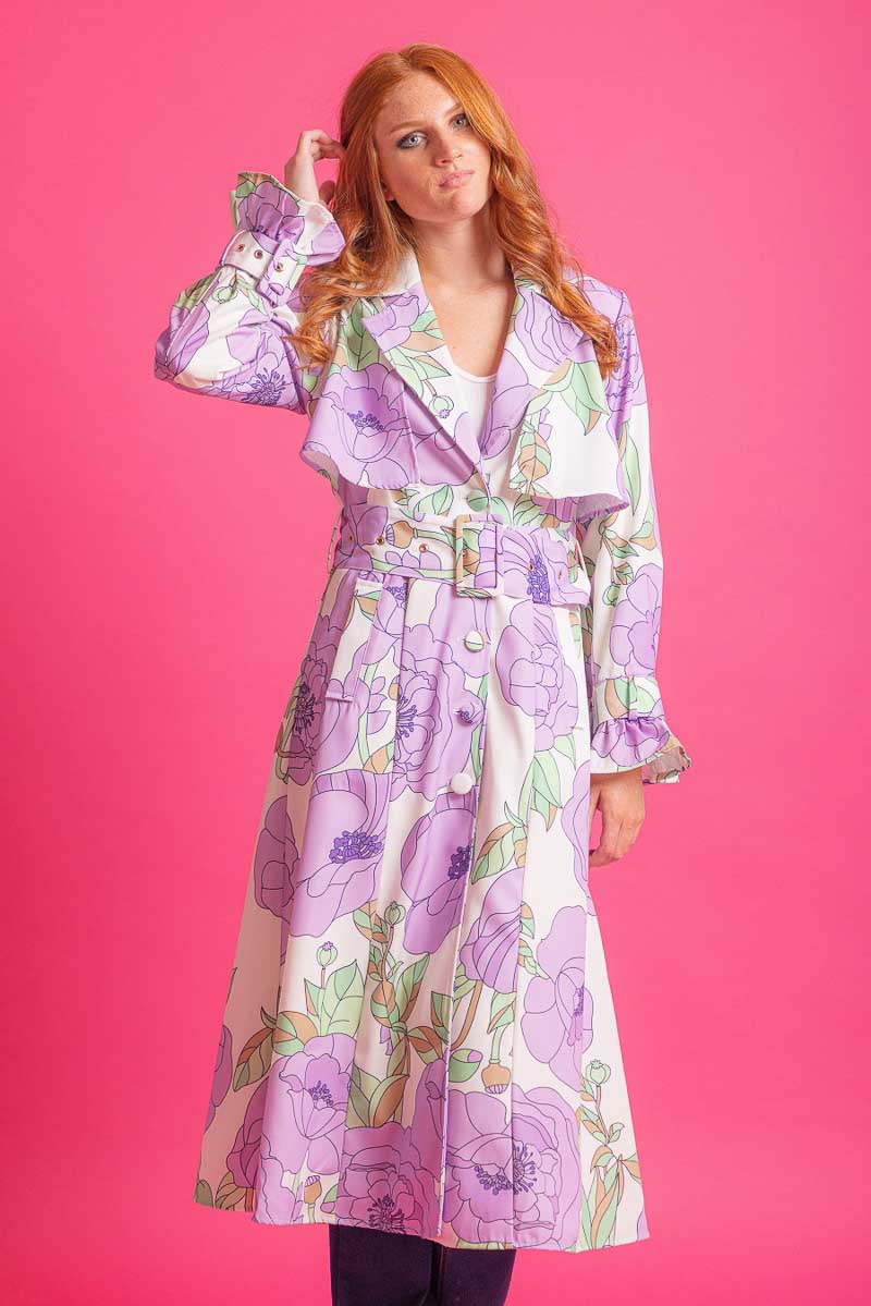 Maya Coat Lilac Floral