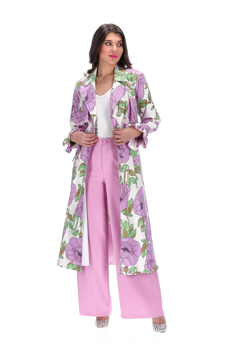 Maya Coat Lilac Floral