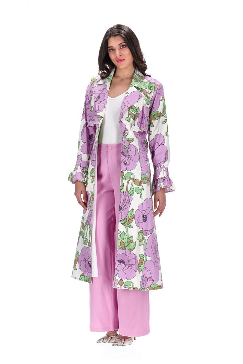 Maya Coat Lilac Floral