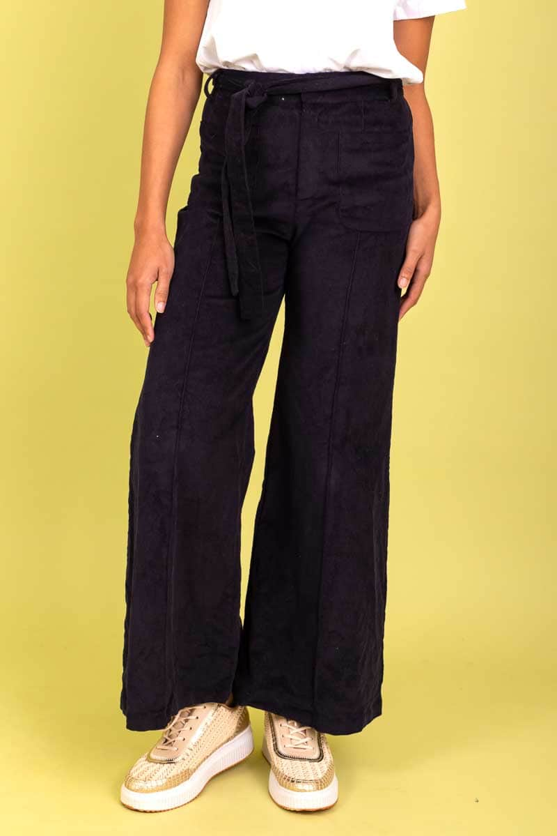 Mila Cord Cotton Pant Navy