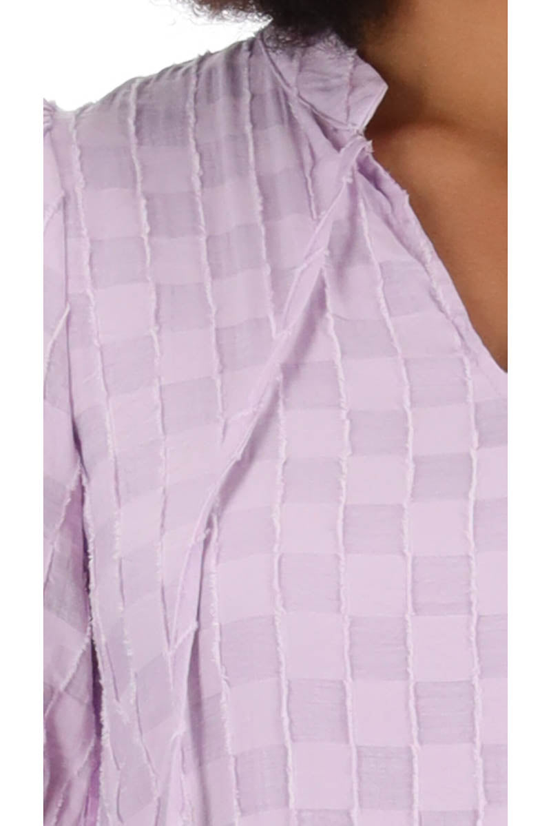 Mila Midi Dress Lilac Check