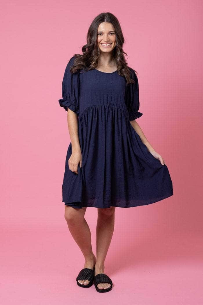 navy midi dress plus size