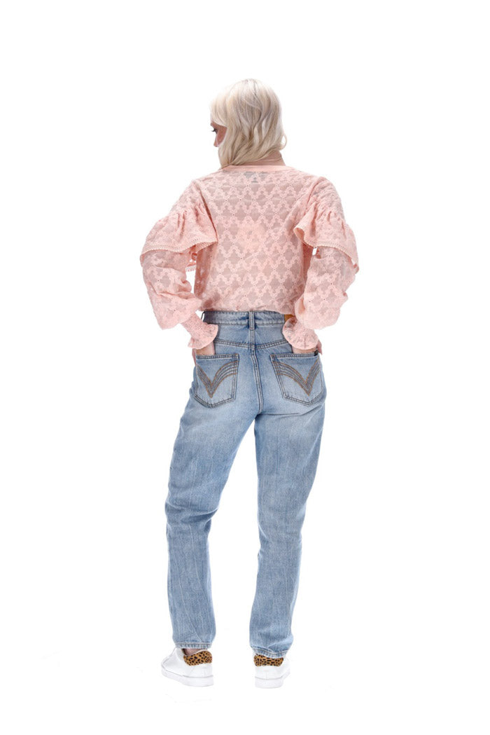 Penny Shirt Blush Embroidery