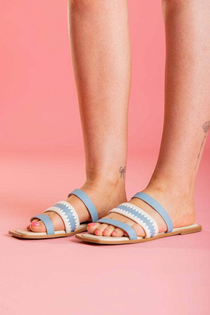 blue strappy sandal