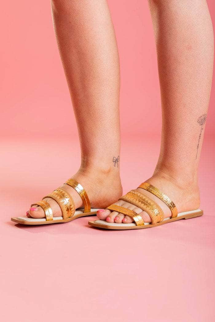 brown cut-out sandal